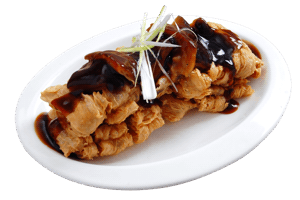 Fried Beancurd Skin with Shiitake Mushroom in Oyster Sauce